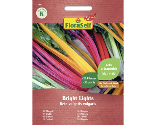 Gemüsesamen FloraSelf Select Mangold 'Bright Lights'