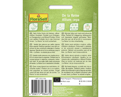 De la Reine Allium cepa Saatgutpackung