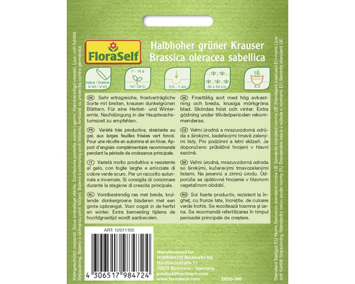 Samenpackung für grünen Krauser Kohlrabi von FloraSelf