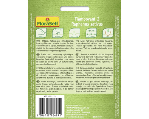 FloraSelf Flamboyant 2 Radieschen-Samenpackung