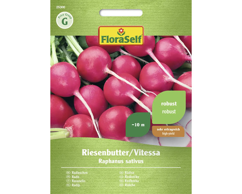 Gemüsesamen FloraSelf Radieschen 'Riesenbutter & Vitessa'