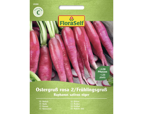 Gemüsesamen FloraSelf Rettich 'Ostergruß rosa 2/Frühlingsgruß'