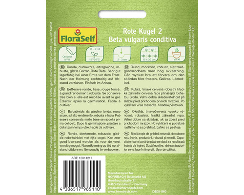 Samenpackung Rote Bete Sorte Rote Kugel 2