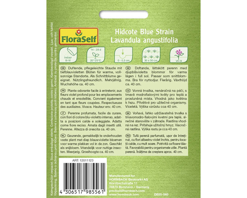 FloraSelf Hidcote Blue Strain Lavandula angustifolia Samenpackung