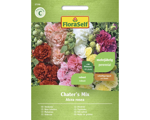 Blumensamen FloraSelf Stockrose 'Chater’s Mischung'