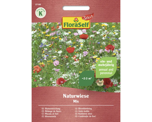 Blumenmischung FloraSelf Select 'Naturwiese' mit mehrjährigen Wildblumen