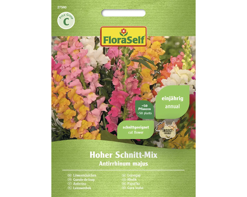 Blumensamen FloraSelf Löwenmäulchen 'Hohe Schnitt-Mischung'