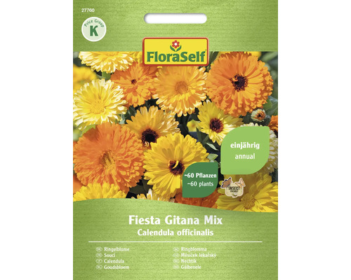 Blumensamen FloraSelf Ringelblume 'Fiesta Gitana Mischung'