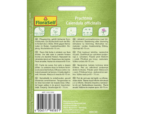 Samenpackung Prachtmischung Calendula officinalis