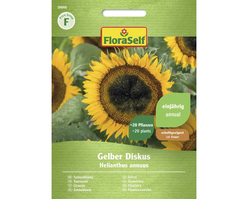 Blumensamen FloraSelf Sonnenblume 'Gelber Diskus'