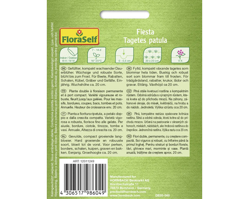 Samenpackung Tagetes patula Fiesta