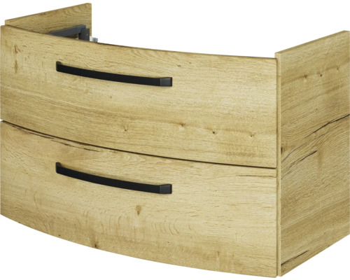 Waschbeckenunterschrank Jungborn Ventitre 80x49,2x43 cm ohne Waschbecken halifax eiche natur