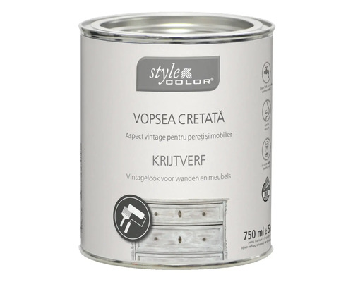 Farbeimer mit Kreidefarbe für Wände und Möbel