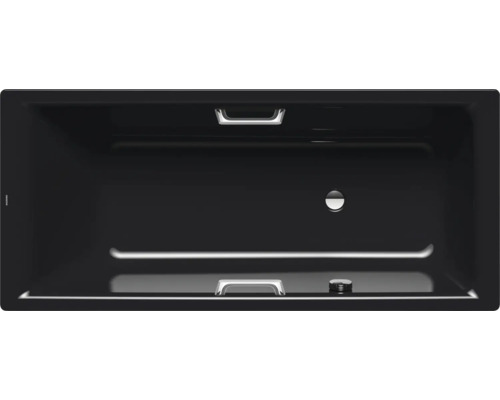 Rechteckbadewanne Kaldewei Puro Star 699 90x190 cm schwarz glänzend 259900010701 Schwarze Badewanne mit Überlauf und Abfluss