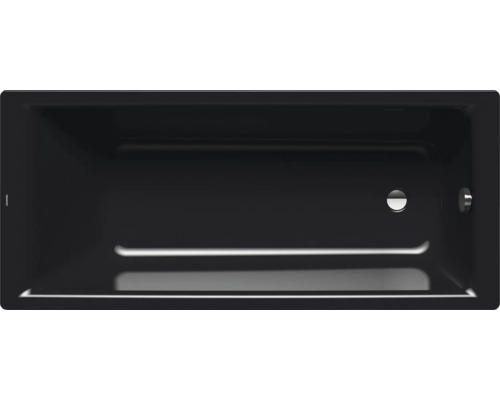 Rechteckbadewanne Kaldewei Puro 687 70x170 cm schwarz glänzend 258700010701 Schwarze Badewanne mit Überlauf und Ablaufgarnitur