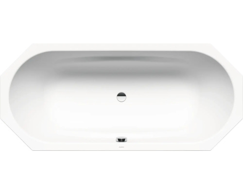 Achteckbadewanne Kaldewei Vaio Duo 8 953 80x180 cm alpinweiß matt 233300010711 Aufsicht auf eine Badewanne aus Sanitäracryl mit Ablaufgarnitur