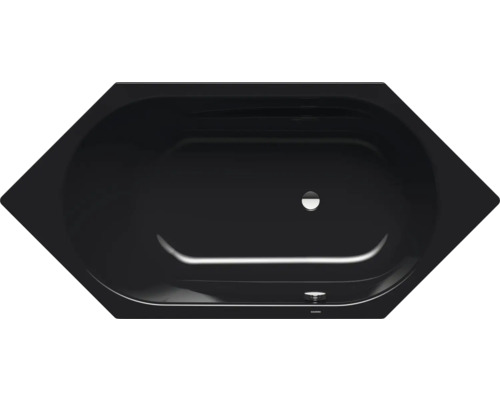 Sechseckbadewanne Kaldewei Vaio 6 958 90x190 cm schwarz glänzend 233800010701 Schwarze Eckbadewanne von oben