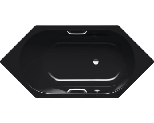Sechseckbadewanne Kaldewei Vaio 6 STAR 959 90x190 cm schwarz glänzend 233900010701 Schwarze Eckbadewanne von oben