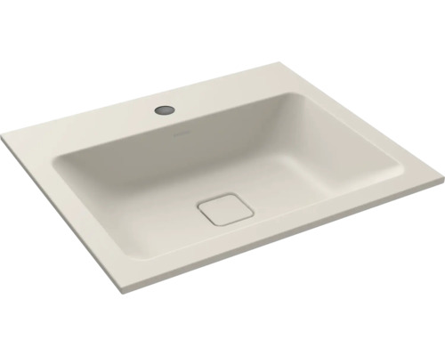 Einbauwaschbecken Kaldewei Cono 60x50 cm warm grey 10 matt emailliert perleffekt