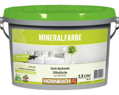 HORNBACH Mineralfarbe Innen weiss 2,5 l