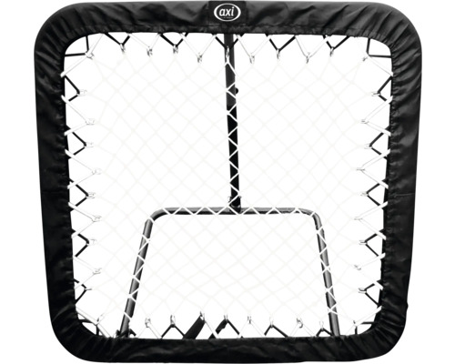 Axi Logo. Fußball-Rebounder mit Rahmen und Netz.