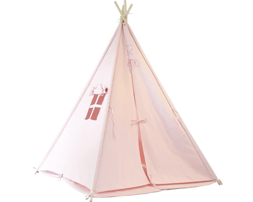 Rosa Kinderspielzelt mit Fenster