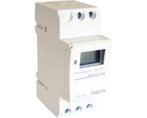 Elektronische Zeitschaltuhr 230V, IP 20, weiß Digitaler Zeitschalter von Tracon