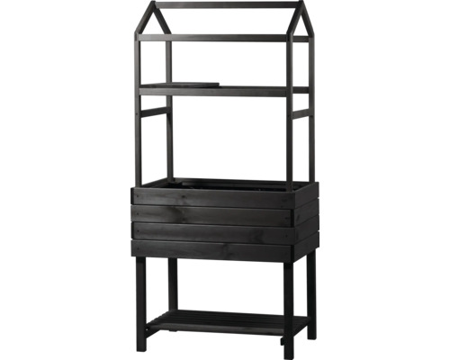 Hochbeet mit Spalier aus Holz