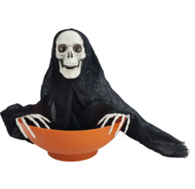 Halloween Deko Skelett mit Schale