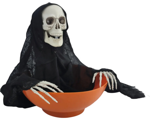 Halloween Dekoration Sensenmann mit Schale