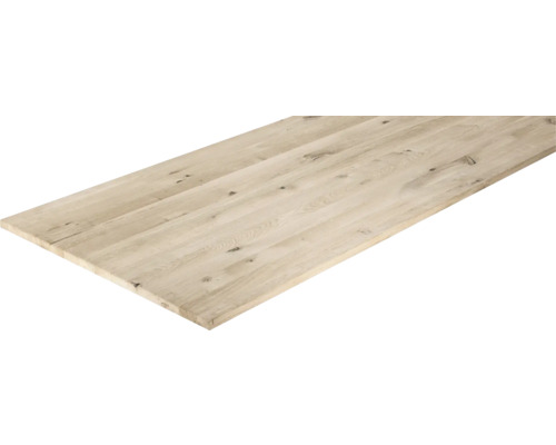 Tischplatte Eiche Vintage roh durchgehende Lamellen 2000x800x26 mm Holzplatte