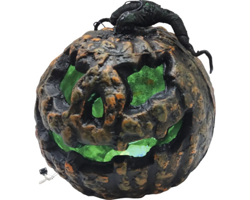 Dekorative Halloween Kürbisleuchte mit grimmigem Gesicht