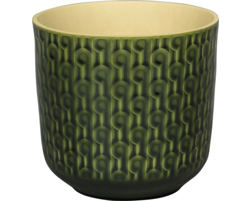 Übertopf Passion of Pottery Yuma Steinzeug Ø 13,5x13 cm grün