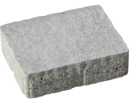 Ein einzelner grauer Pflasterstein