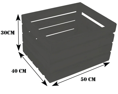 Holzkiste mit den Maßen 30 cm x 40 cm x 50 cm zur Aufbewahrung
