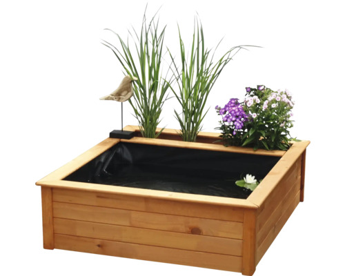 Hochteich promadino Miniteich Hochteich mit seitl. Pflanzzone, honigbraun mit Teichfolie 146 x 127 x 40 cm Hochteich promadino Miniteich Hochteich mit seitl. Pflanzzone, honigbraun mit Teichfolie 146 x 127 x 40 cm