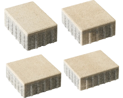 Vier Betonpflastersteine für den Außenbereich