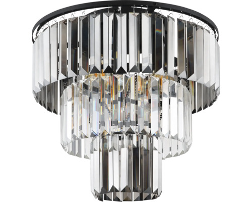 Dreistufige Deckenleuchte mit Kristallelementen für Innenräume