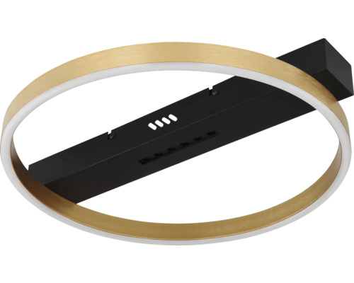 Runde LED Deckenleuchte mit goldfarbenem Rand