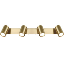 Goldene Wandleuchte mit vier Strahlern