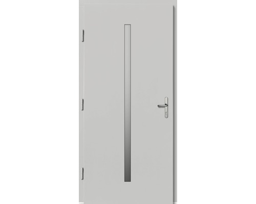 Haustür mit Glasausschnitt und Türgriff