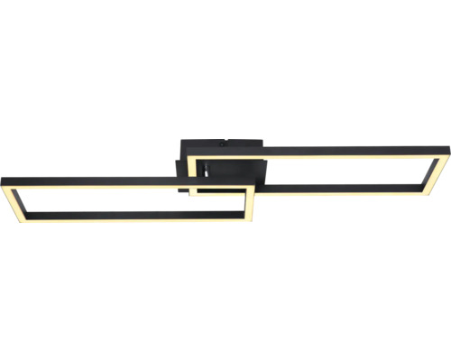 Schwarze LED Deckenleuchte mit geometrischem Design