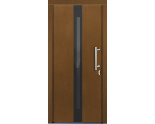 Haustür mit Glaseinsatz und Griff