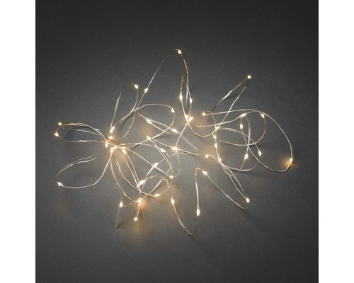 Tropfenlichterkette Konstsmide 9,9 m + 5 m Zuleitung Lichtfarbe bernstein 100 LEDs Dekorative Lichterkette mit warmweißen Lichtern für den Innenbereich