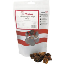 Nestos Lamm Lungen Pops, 75 Gramm, Hundesnack in der Verpackung und lose