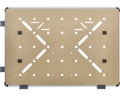 Werkplattenerweiterung mit Löchern und Schlitzen