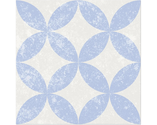 Feinsteinzeug Dekorfliese Casablanca Loop 20x20 cm matt rektifiziert Dekorative Fliese mit Blütenmuster für Wand und Boden