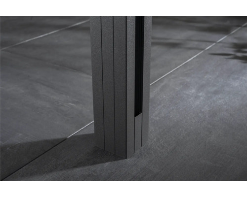 Pfosten Aluminium universal 6,8 x 6,8 x 63,2 cm struktur grau