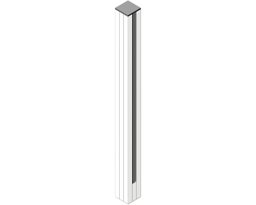 Pfosten Aluminium universal 6,8 x 6,8 x 63,2 cm weiß