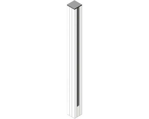 Pfosten Aluminium universal 6,8 x 6,8 x 187 cm weiß
